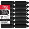 Annie- Salon Style Small Foam Hair Rollers - (5/8") Black