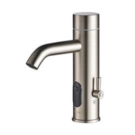 TUSEE Bathroom Sink Faucet with Manual and Automatic Dual Option Function, Brushed Nickel, TS-5303N
