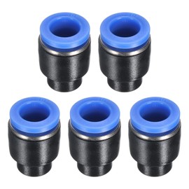 sourcing map 5Pcs 3/8"(10mm) Tube OD Push-to-Connect Fittings Plug, Cap Style Pneumatic Blanking Plugs, Leak-Proof Air Push Connectors for Compressed Air Systems