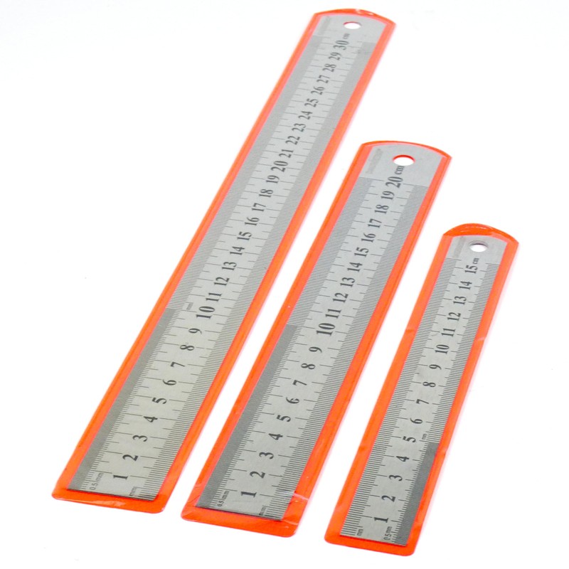 DAUMKINO® Stainless Steel Ruler, Metric / Imperial Scale Versatile for