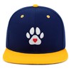 Dog Paw with Heart Hip-Hop Snapback Hat Embroidered Baseball Cap