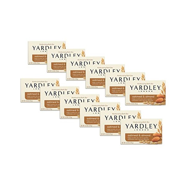 PACK OF 12 - Yardley Oatmeal and Almond Soap, 4oz