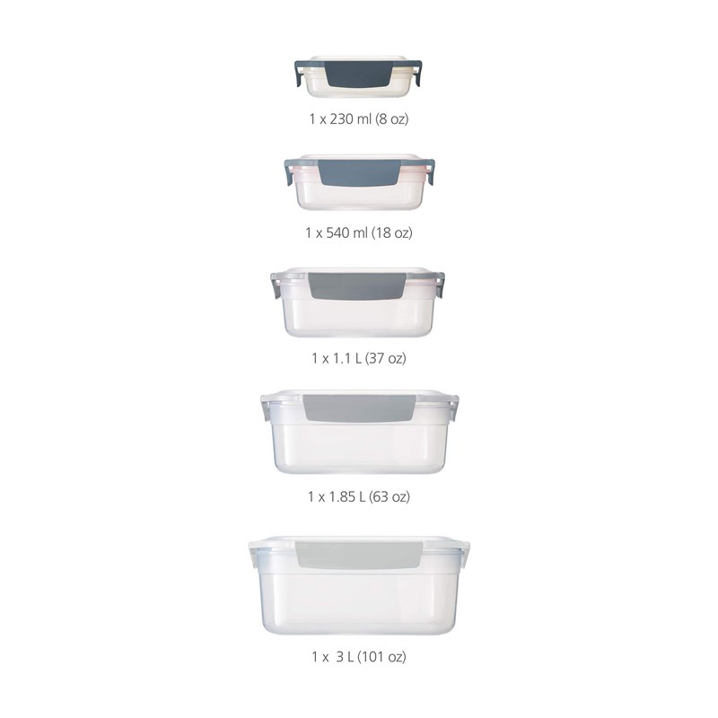 Joseph Joseph Nest Lock Plastic Food Storage Container Set with