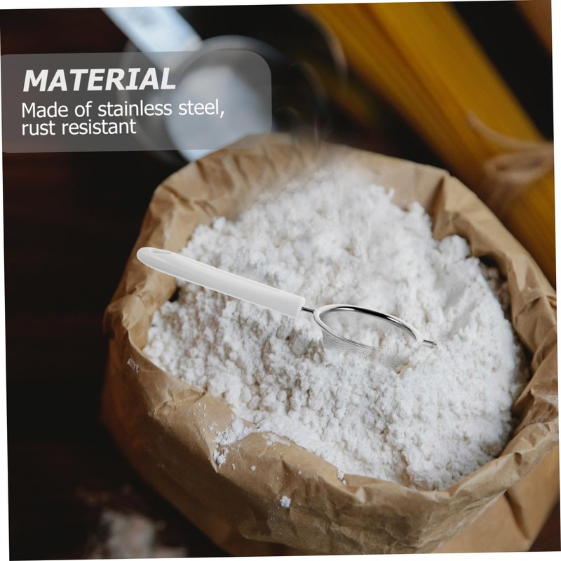 KICHOUSE 2pcs Stainless Steel Mesh Sieves Strainer Colander Kitchen Gadget