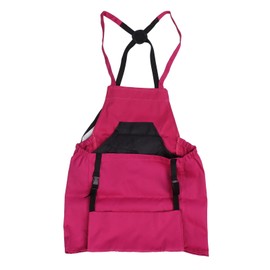 Harvest Bag Fruit Picking Apron Large Capacity Oxford Cloth Quick Release Garden Pouch for Orchard Garden Farm Rose Red