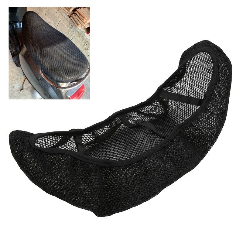 Motorcycle Seat Covers 3 Dimensional Breathable Design Mesh Black Replacement