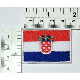 Croatia Flag Patch Mini 1.2X1.7 inches. Croatia Country Flag Tactical Military Embroidered Patch World Flags Stickers Embroidery Craft Iron On Sewing Logo Jacket Polo T- Shirt Hat Backpacks (10)