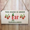 Second Ave Under Elf Surveillance Wooden Hanging Gift Rectangle Christmas