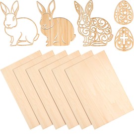 6 Pieces Balsa Wood Sheets Thin Basswood Sheets Plywood Sheet Craft Wood Mini Model Plane Boat House (200x100x1.5mm)