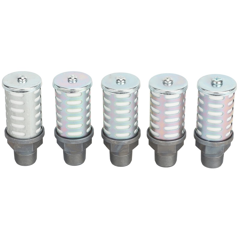 5Pcs Pneumatic Air Compressor Muffler High Pressure Resistant Air Exhaust