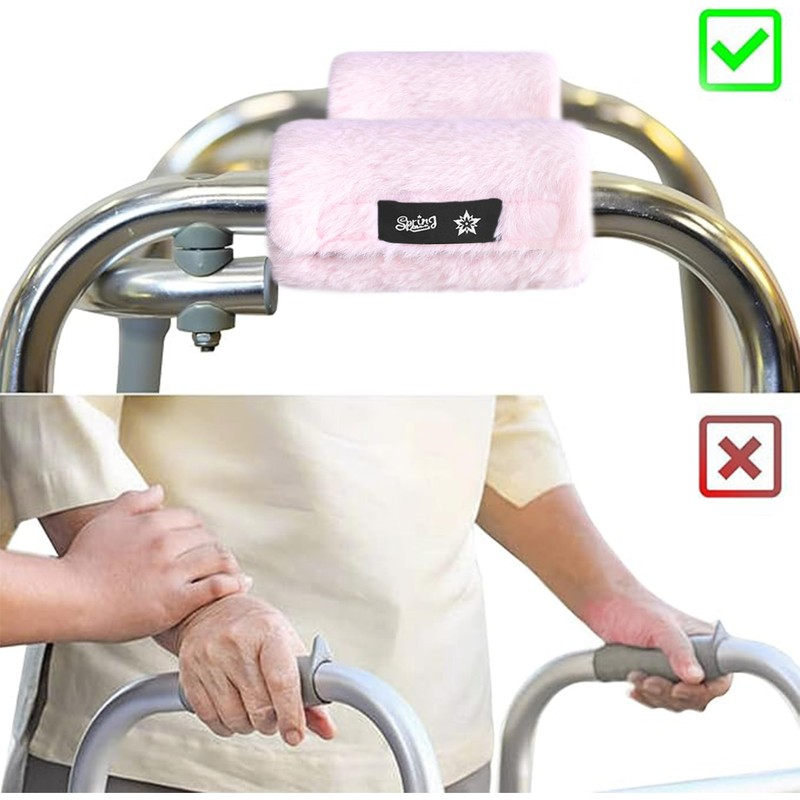 SPRING SEAON Walker Hand Pads Fluffy Walker Handle Cushions Non-Slip