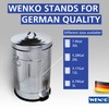 WENKO Step Trash Can with Lid and Pedal, Retro Metal