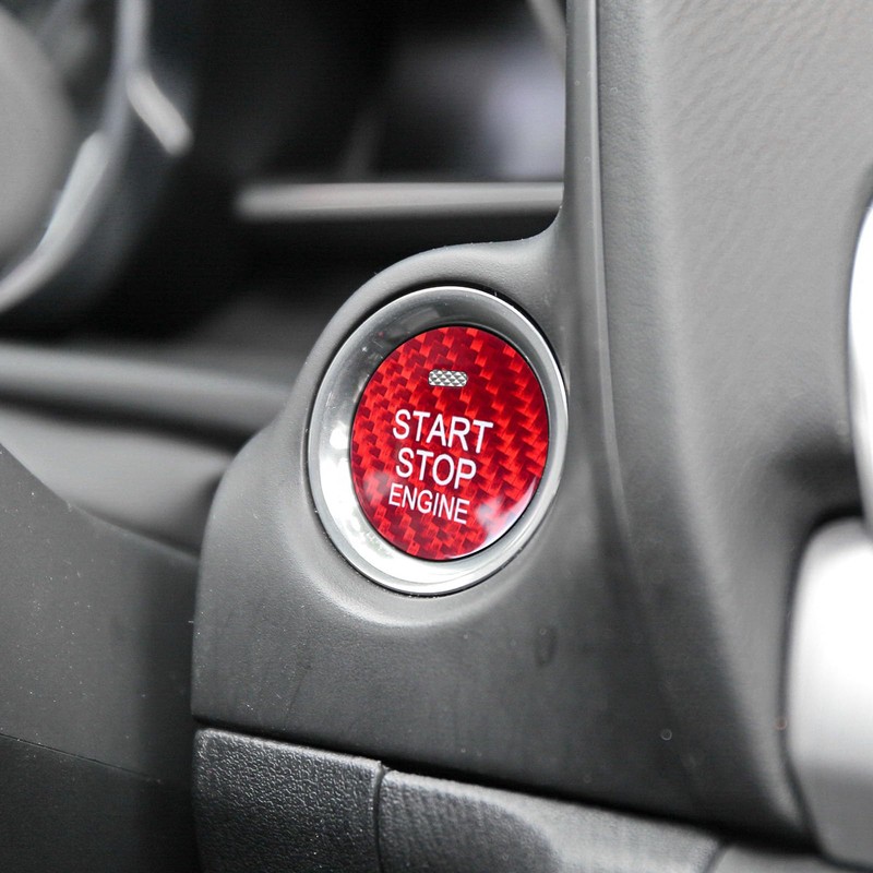 LANZMYAN Compatible with Mazda Engine Start Stop Button Cover Keyless