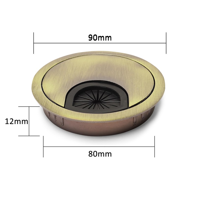 2Pcs 80mm Desk Cable Grommets, Desk Plug Hole Cover, Computer