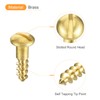 sourcing map Wood Screws M3.5 x 12mm Slotted Round Head
