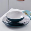 Stone + Lain Lizzy Stoneware 12-Piece Round Dinnerware Set, Emerald