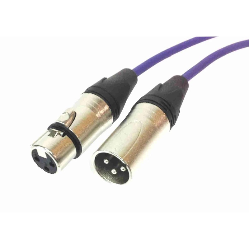 XLR Quad Microphone Cable Orange 50 feet