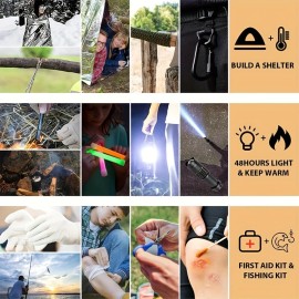 KAQINU 250-Piece First Aid Kit Ideal for Outdoor Trips Earthquakes