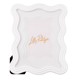 Lilly Pulitzer Picture Frame for 4x6 Photos, Small Decorative Photo Frame, Resort White