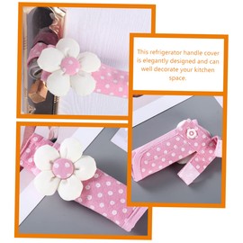 COHEALI Refrigerator Handle Cover Protector Gloves Stylish Fridge Handle Decor Soft Design Easy to Install Protects Against Stains Fingerprints for Kitchen Appliances