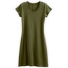 Fair índigo Vestido camisero de algodón orgánico con cuello redondo