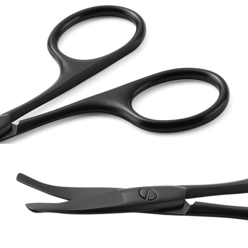 YINKE Partial Care Scissors, Curved Blade, Round Tip, For Dogs,