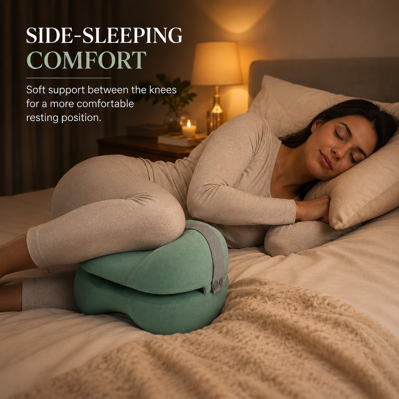 Memory Foam Knee Pillow for Side Sleepers – Leg Support