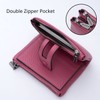 Bveyzi Small Soft Leather Wallet for Women RFID Blocking Ladies