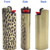 Lucklybestseller Metal Lighter Case Cover Holder Water Ripple Engraving for