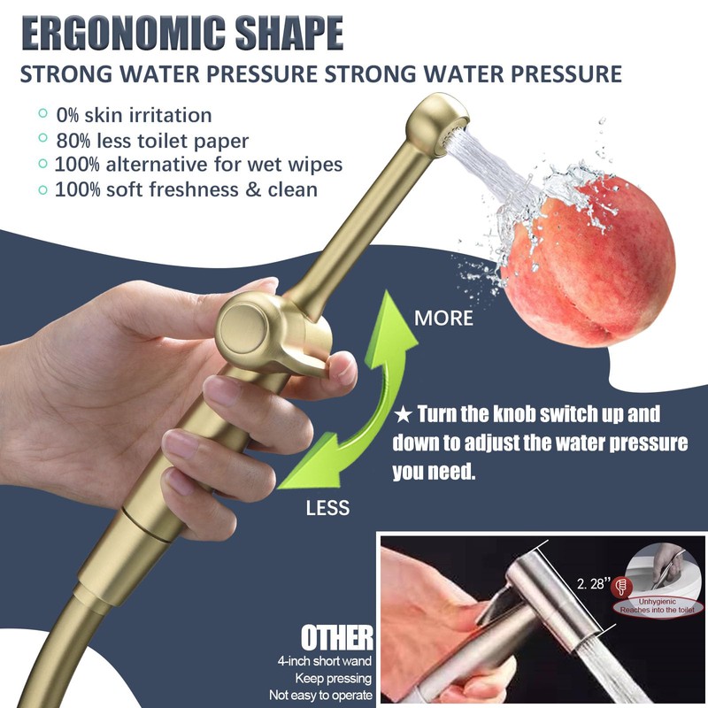 SonTiy Handheld Bidet Toilet Sprayer, Brass Cloth Diaper Sprayer Hand