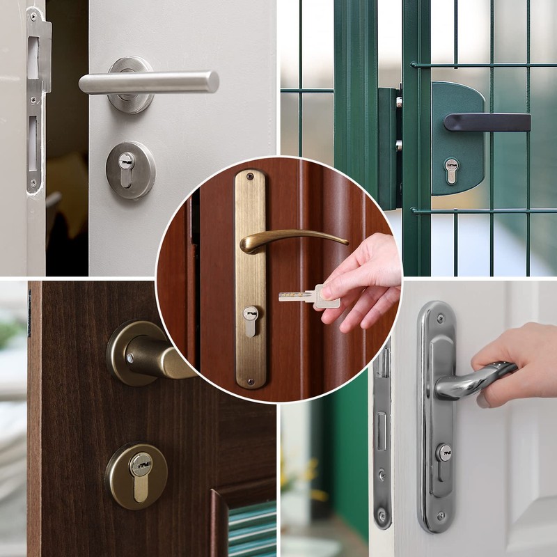 Brass Lock Cylinder 30/30 with 5 Brass Keys, Profile Double