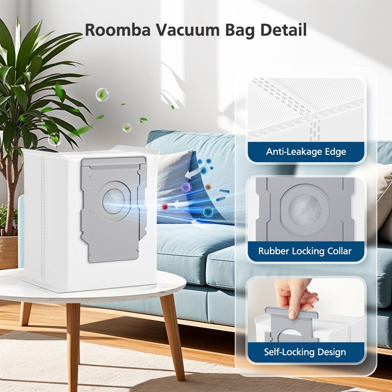 16 Pack Vacuum Bags for irobot Roomba i7, i7+, i8,