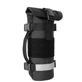 Rexmica Motorcycle Tank Bags for 1.0 Litre, Fuel Bottle Holder for Attaching to Motorcycle or MOLLE Backpack, Fuel Tank Bag Black (Bag Only)
