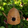 Metal Teapot Bird House in Rust Effect for Hanging