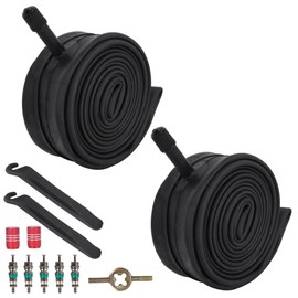 MTATCN 26x1.50/1.75 Bicycle Inner Tube Schrader Valve Black Mountain Bike 26 Inch 1.50-1.75 Inch Tyre Levers Pack of 2