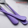 Onlycooker 20-Piece Black Silverware Set 18/0 Stainless Steel Flatware Purple