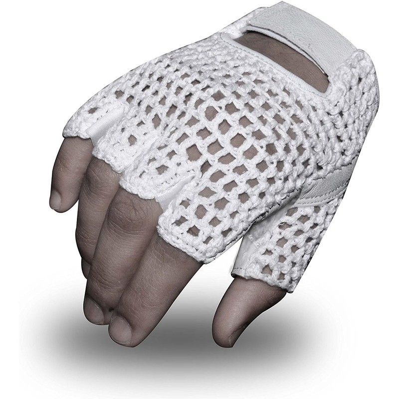 Kango Fitness MESH Leather Fingerless Weight Lifting Exercise Gym Wheelchair