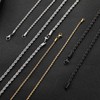 RWQIAN Kordelkette Herren goldkette Edelstahl verdrehte kette 2.5mm Damen Halskette