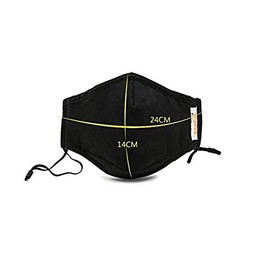 Qchomee 3PCS Dust Masks, Reusable Cotton Gauze Mask Unisex Anti Pollen Mouth Muffle with PM2.5 Activated Carbon Filter Travel Outdoor Cycling Ski Warm Face Mask