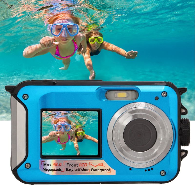 Full HD 2.7K 48MP 10ft Waterproof Underwater Digital Camera 16X