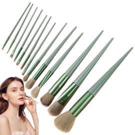 Juego de brochas de maquillaje, Juego de brochas de maquillaje,Kit de brochas de maquillaje de cerdas sintéticas 13X  Juego de brochas faciales,...   