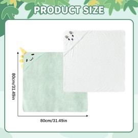 Leogony 2 PCS Hooded Baby Towels Newborn, Soft Baby Bath Towel for Boy and Girl