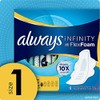 Always Infinity Maxi Pads Flexi-Wings Regular Flow 36 Each (Pack