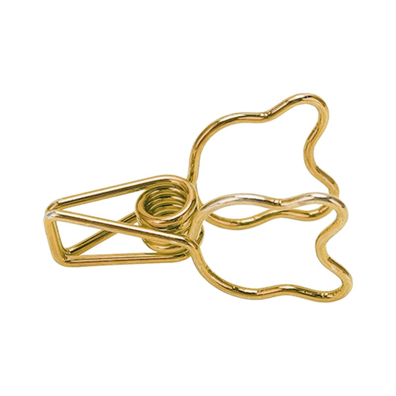 100pcs Binder Clip Hollow Cartoon Bear Long Tail Metal Paper