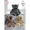 King Cole 9120 Knitting Pattern Luxury Fur Teddy Bears in