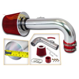 Rtunes Racing Short Ram Air Intake Kit + Filter Combo RED For 11-15 Chevy Cruze 1.4L Turbo / 12-15 Chevy Sonic 1.4L Turbo model only