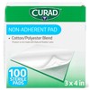 Curad Sterile Non-Adherent Pads (Pack of 100) for gentle wound