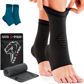 NEO X-PRO Ankle Brace for Sprains, Stabilises the Ankle, Prevents Kinking, Provides Support and Compression, Facilitates Injury Recovery, Comfortable and Easy to Put On