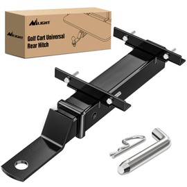 Nilight Universal Golf Cart Trailer Hitch w/2" Receiver Rear Seat Rear Hitch Kit Compatible for Footrest Club Car EZGO Yamaha Use on Step on Back