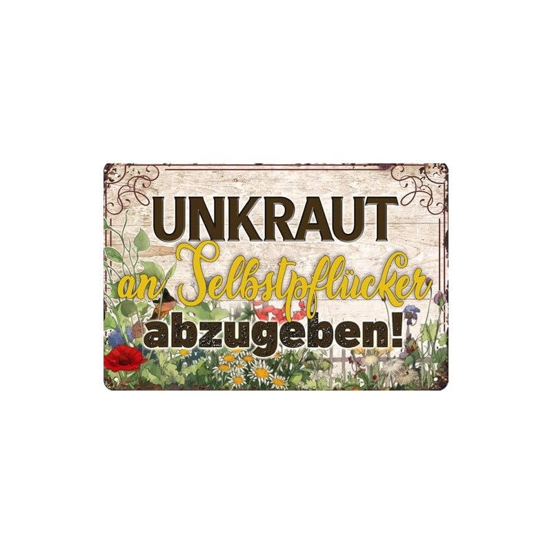 Weatherproof Garden Sign - Weeds to Self Picker - Funny